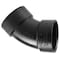 Charlotte Pipe And Foundry Charlotte Pipe 1-1/2 in. Hub X 1-1/2 in. D Hub ABS 45 Degree Elbow ABS003210600 - alternate 1